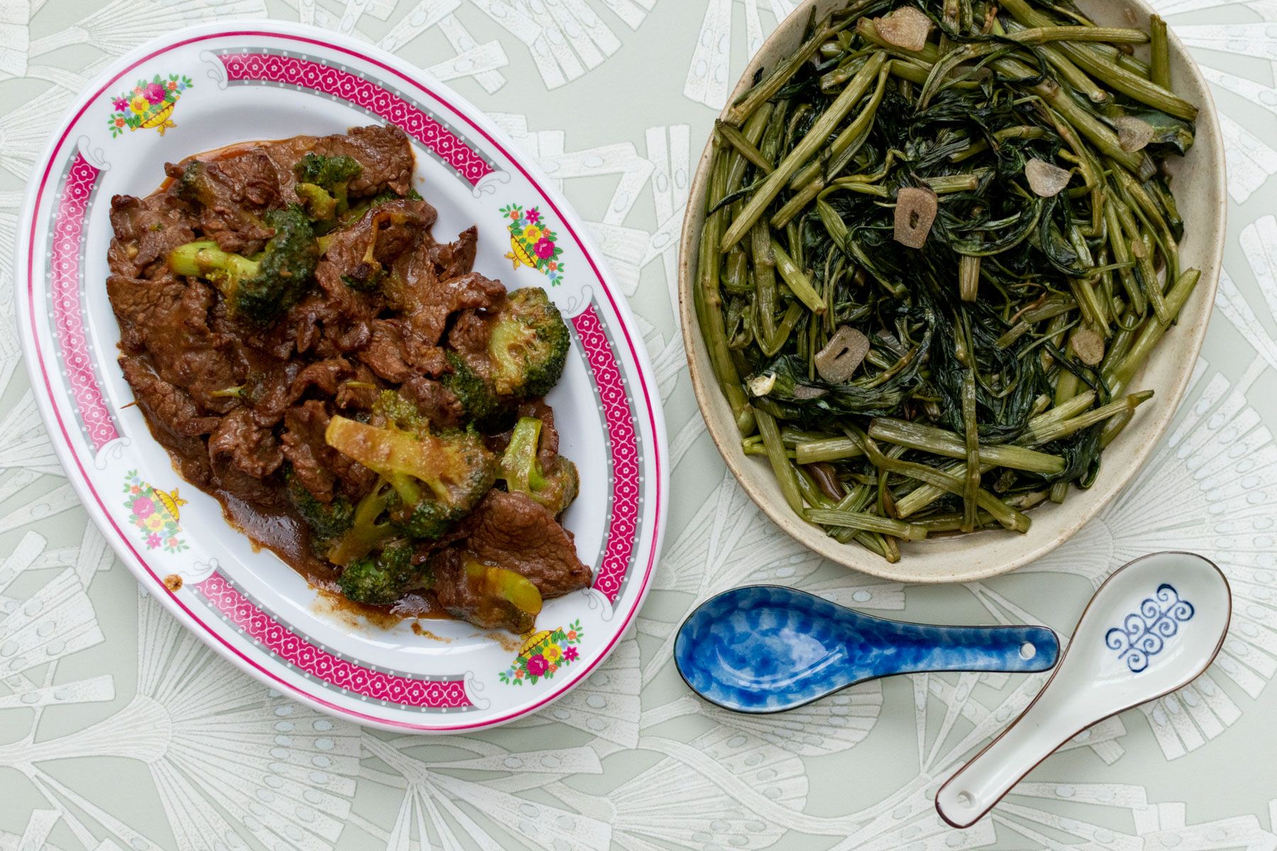plat de bœuf aux brocolis sauté au wok réalisé grâce au cours de cuisine chinoise d'Artesane
