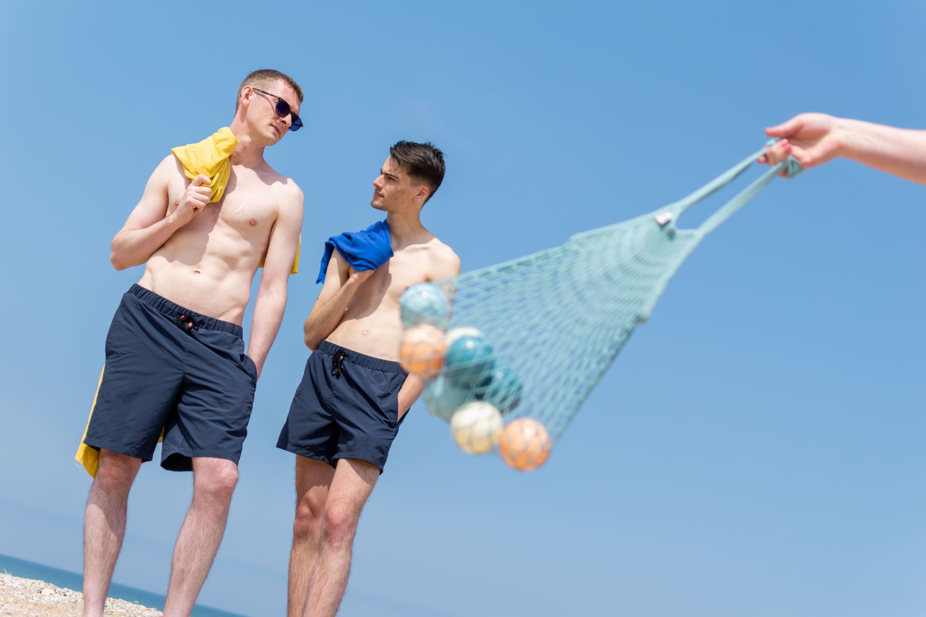 maillots de bain pour homme "Bretagne" portés par deux mannequins