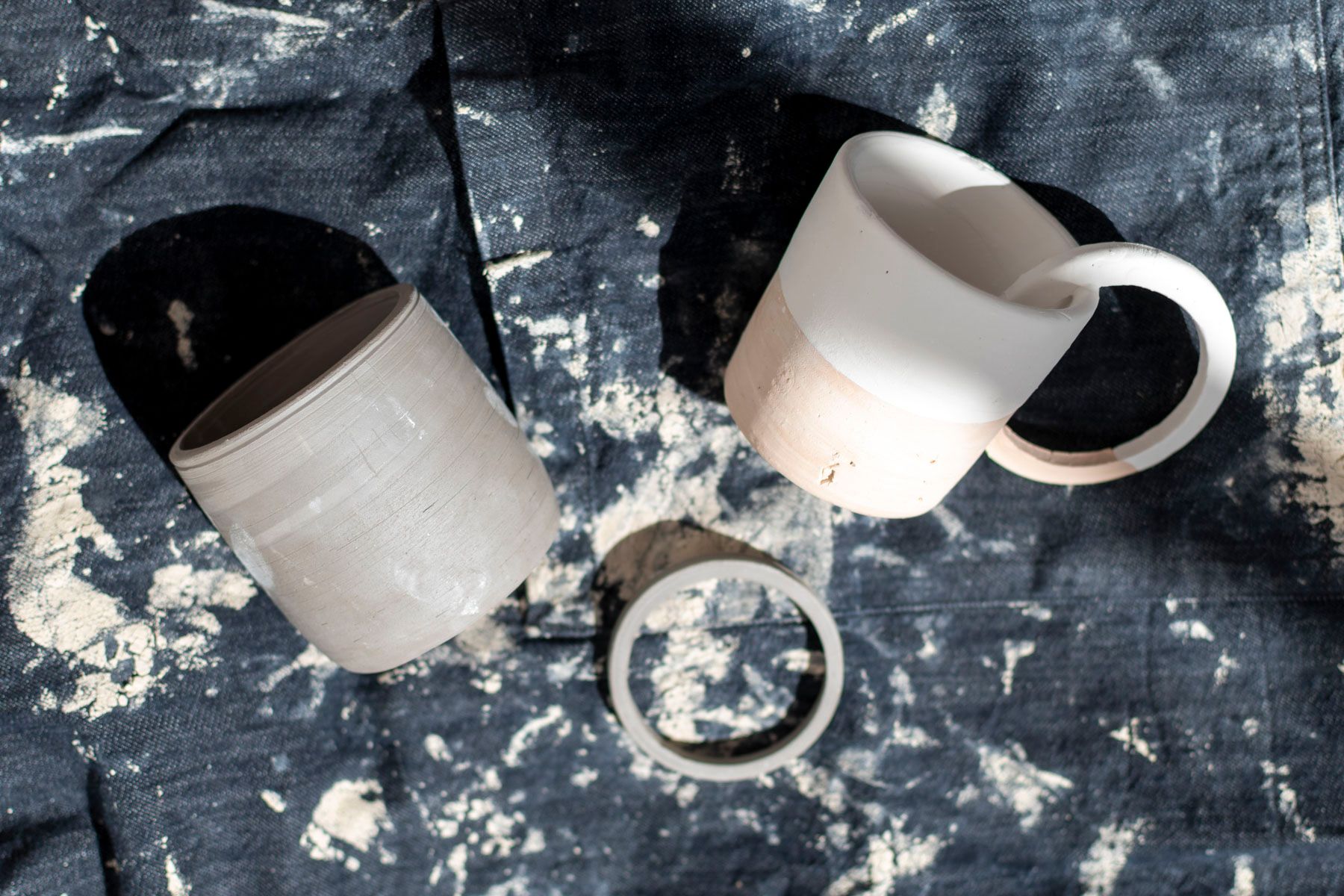 tasses en céramique réalisées avec le cours Artesane de corentin brison